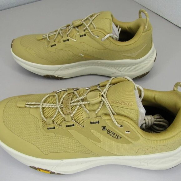 NEW HOKA One One Men’s Transport GTX Sneakers Wheat Yellow Size 8.5 Waterproof